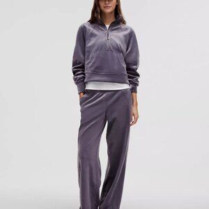 Lululemon Scuba Mid-Rise Wide-Leg Pant Velvet - Nightfall M- NWT